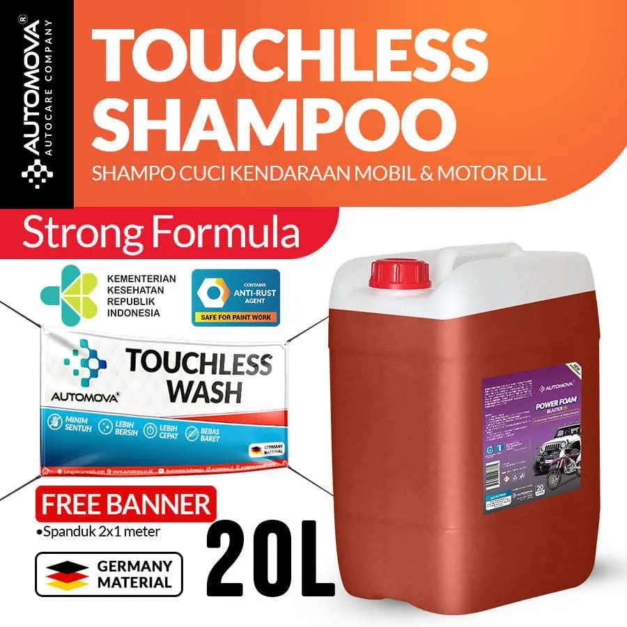 AUTOMOVA - Shampoo Mobil Touchless Sabun Cuci Motor Touchless Wash Blaster 25 Kg / PFB 20L + BANNER