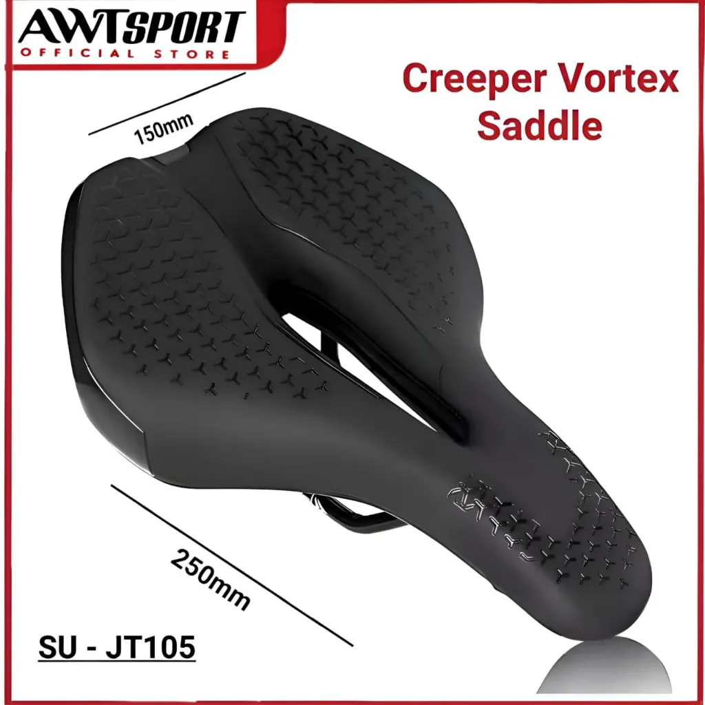 CREEPER Sadel Sepeda PVC Leather Saddle Vortex Jok Foam MTB Roadbike BMX Static Elektric Comfortable