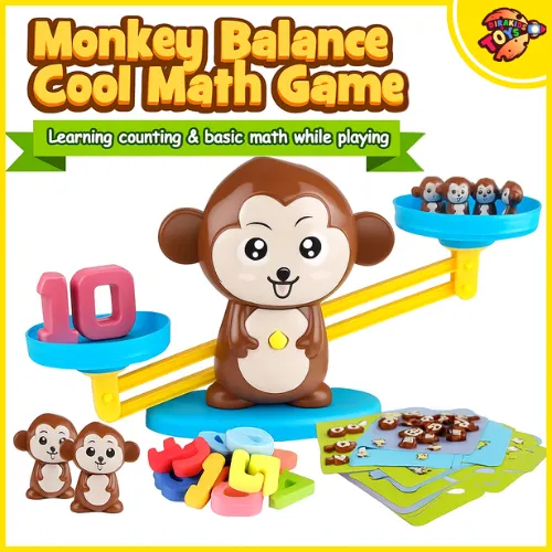 Dirakids Mainan Anak Monkey Balance Math Toy Belajar Berhitung Matematika / Mainan Edukasi Matematika Timbangan Anak / Mainan Anak Laki Laki / Mainan Anak Perempuan SNI Murah