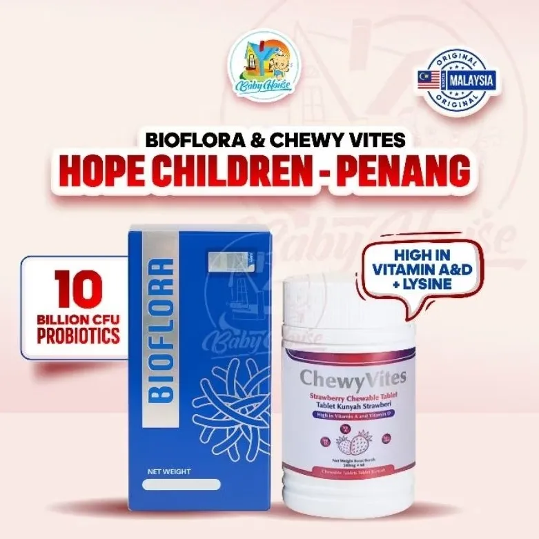 BIOFLORA PROBIOTIC dan CHEWYVITES - HOPE CHILDREN | READY STOCK