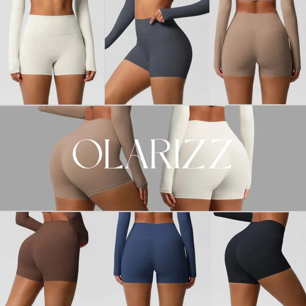 Olarizz Zen Short Biker Legging | Short Wanita Celana Pendek Senam Yoga Gym Pliates Running Stretch Olahraga Sportswear