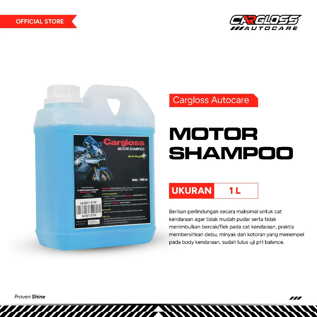 Cargloss Motor Shampoo 1 Liter - Shampo Motor