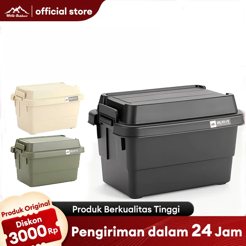 WTHB Outdoor  Storage Box /Kotak Penyimpanan Multifungsi  Outdoor Untuk Piknik, Camping & Travel, Kapasitas Jumbo 70L