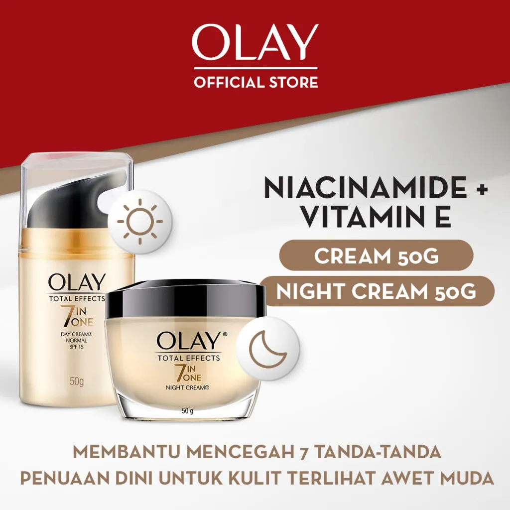 Olay Total Effects 7in1 Niacinamide Day and Night Cream Skincare Antiaging 50gr