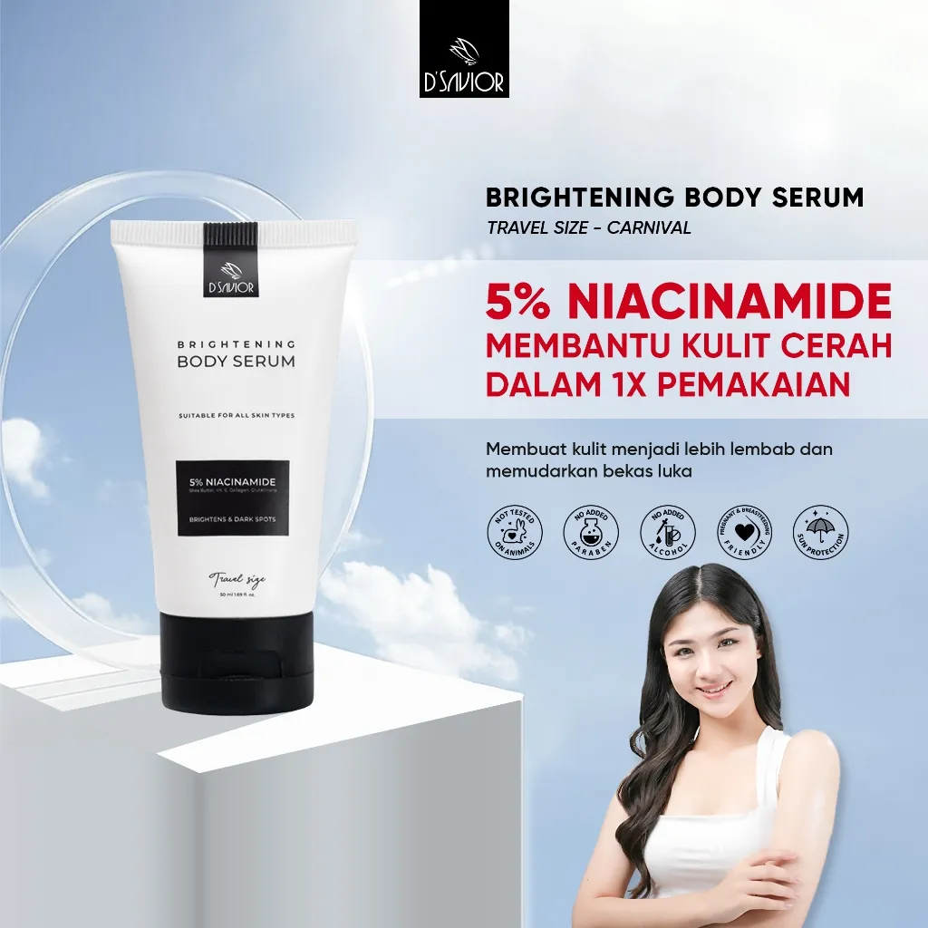 D'savior - Carnival Body Serum Brightening Niacinamide 5% | Travel Size 50 Ml |