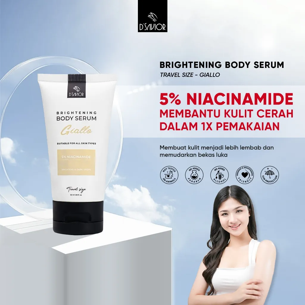 DSavior - Hb Dosting Brightening Body Serum Giallo Niacinamide 5% 50 Ml | Pemutih Badan |
