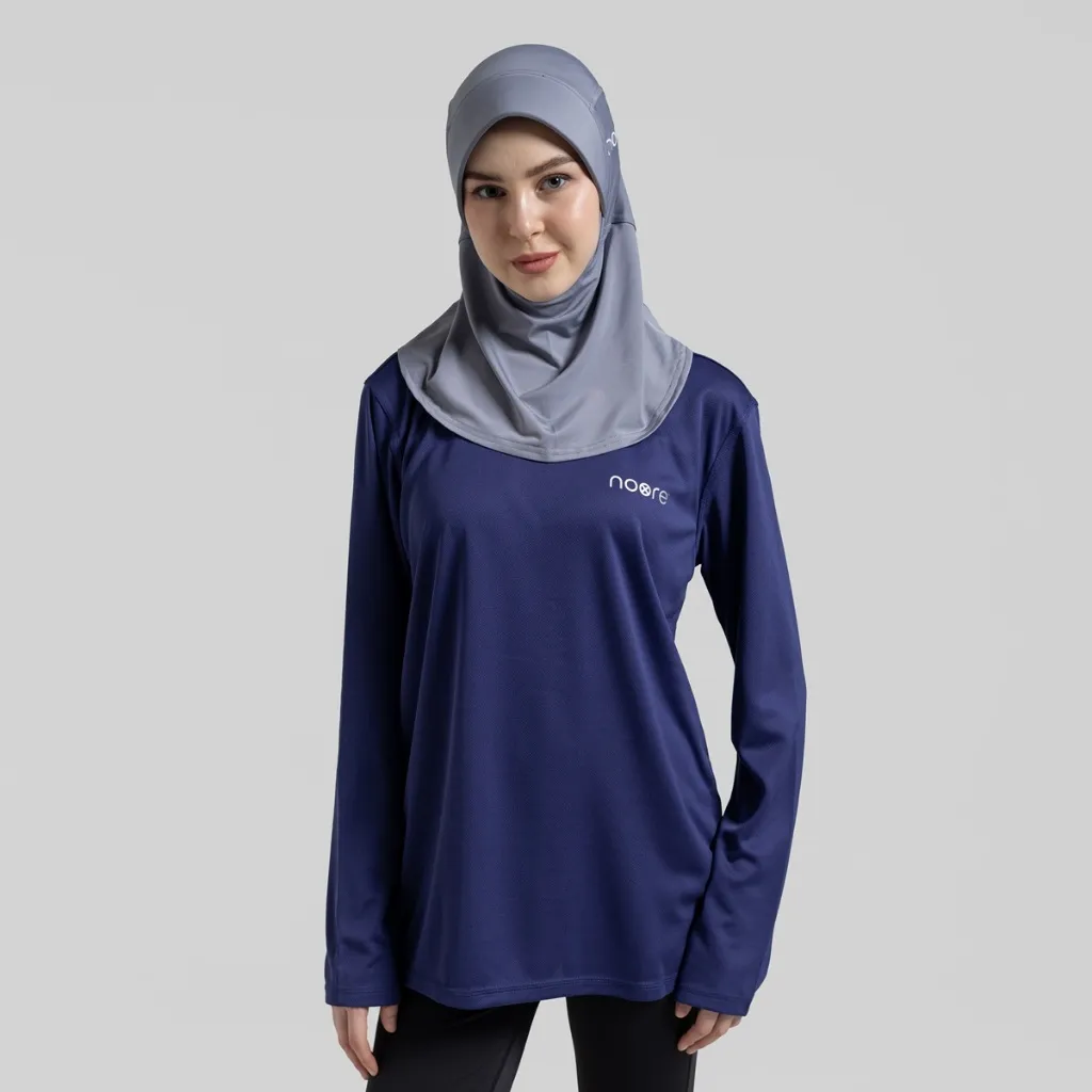 Hijab Sport - Noore - Veeta Hijab Pro - Dark Grey -