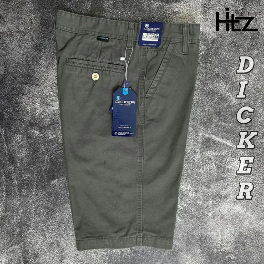 Dicker Celana Pendek Pria Chino Bahan Kanvas Softjeans Tebal Halus Reguler Big Size Jumbo 27-44