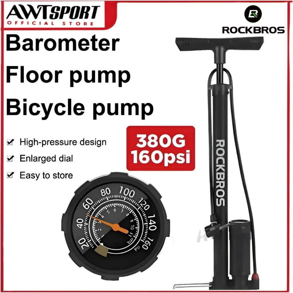 ROCROS Pompa Ban Sepeda Motor Bola 380G Bicycle Pump 160psi MTB Road Bike Multifungsi
