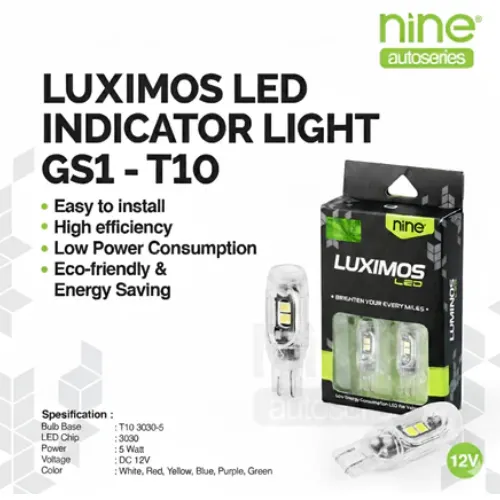 LUXIMOS Lampu LED T10 T15 Senja Sein Plat Kota Seri 5 Mata Super Bright Universal Motor Mobil - GS1