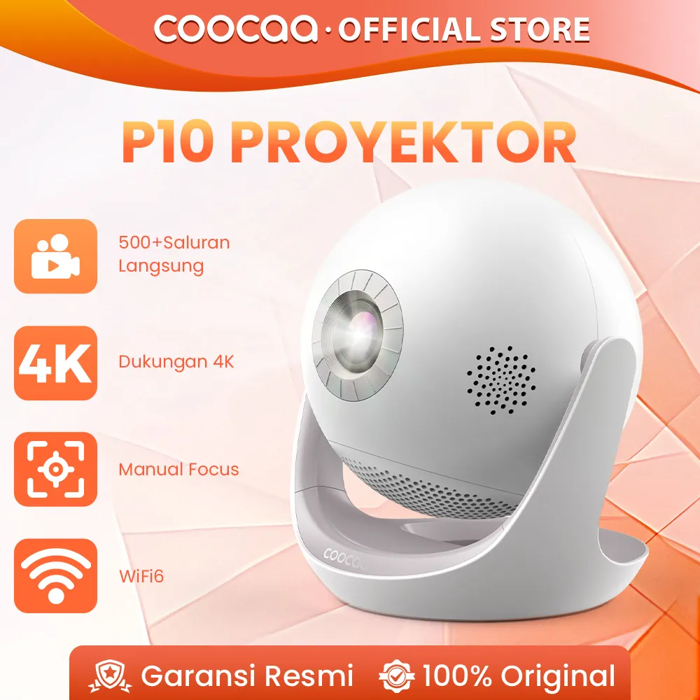 COOCAA Proyektor With 500+ Saluran Langsung AI Coolita OS 220 ANSl Bluetooth 5.0 2.4+5G Wifi 6