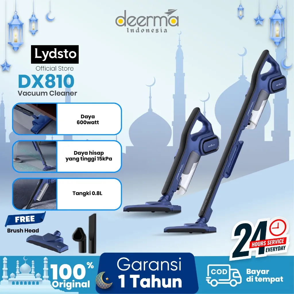 Deerma dx810 Vacuum Cleaner 15Kpa Hand Portable Vacuum Cleaner /2-in-1 Kering Penyedot Debu /Smart