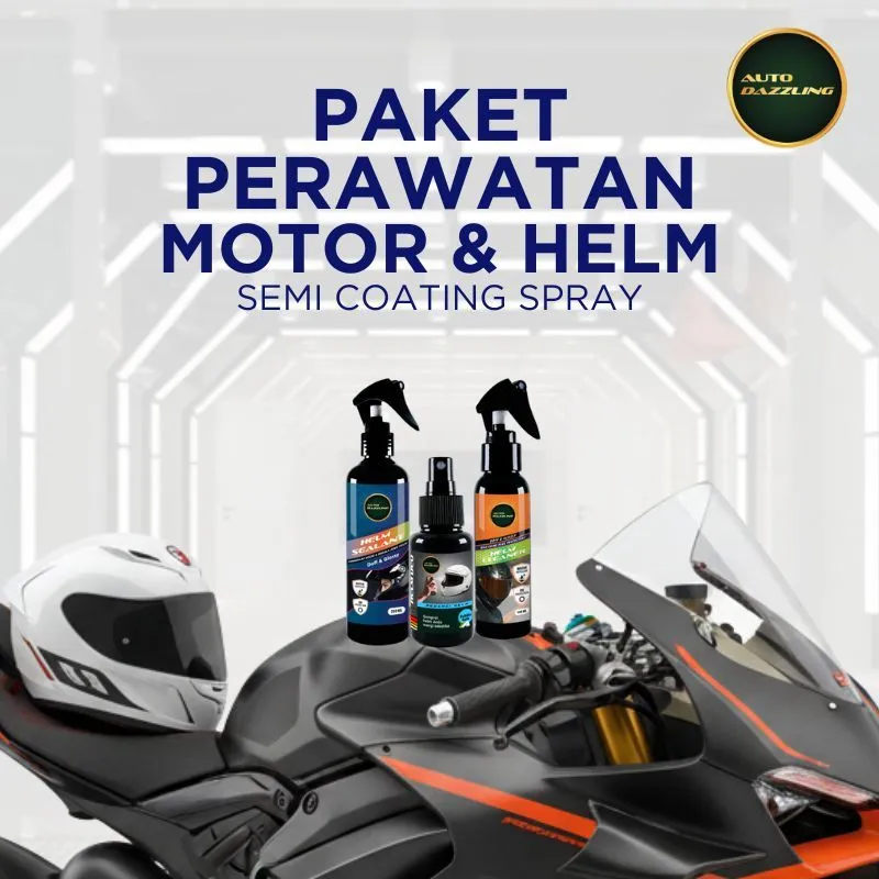 Auto Dazzling Paket Lengkap Perawatan Motor dan Helm Sealant, Cleaner, Parfum Helmet Semi Coating Spray