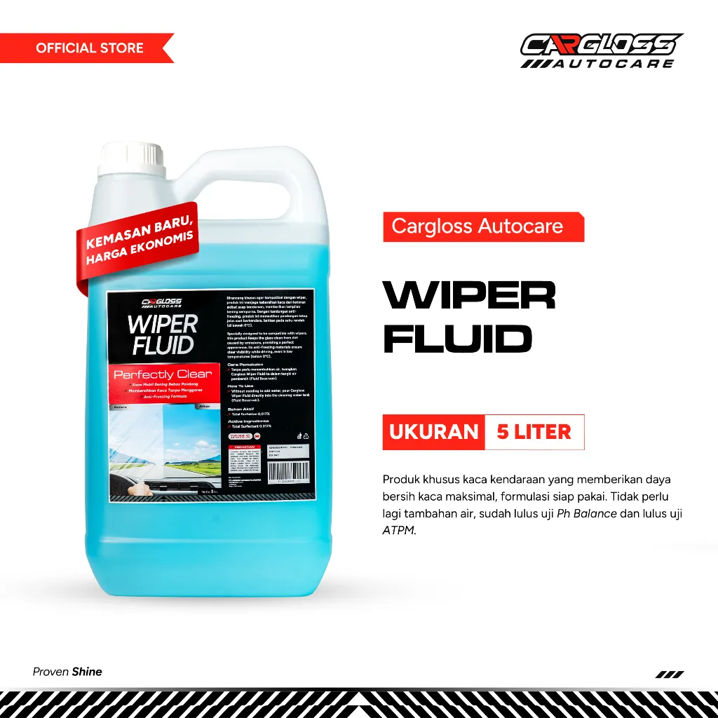 Cargloss Wiper Fluid 5 Liter - Cairan Pembersih Kaca Mobil