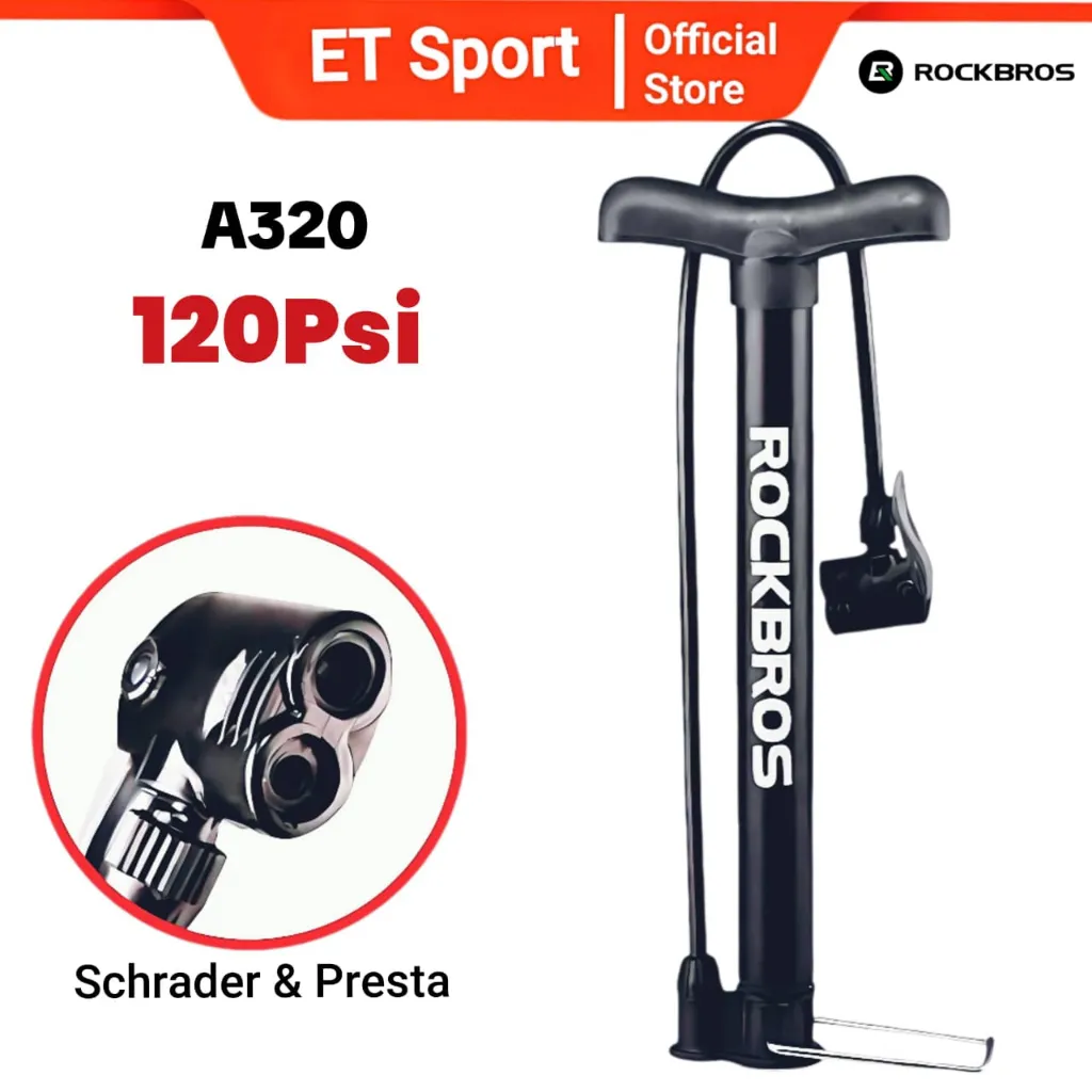 ROCKBROS Pompa Sepeda Motor Bola Air Pump A320 120 PSI Mtb Seli