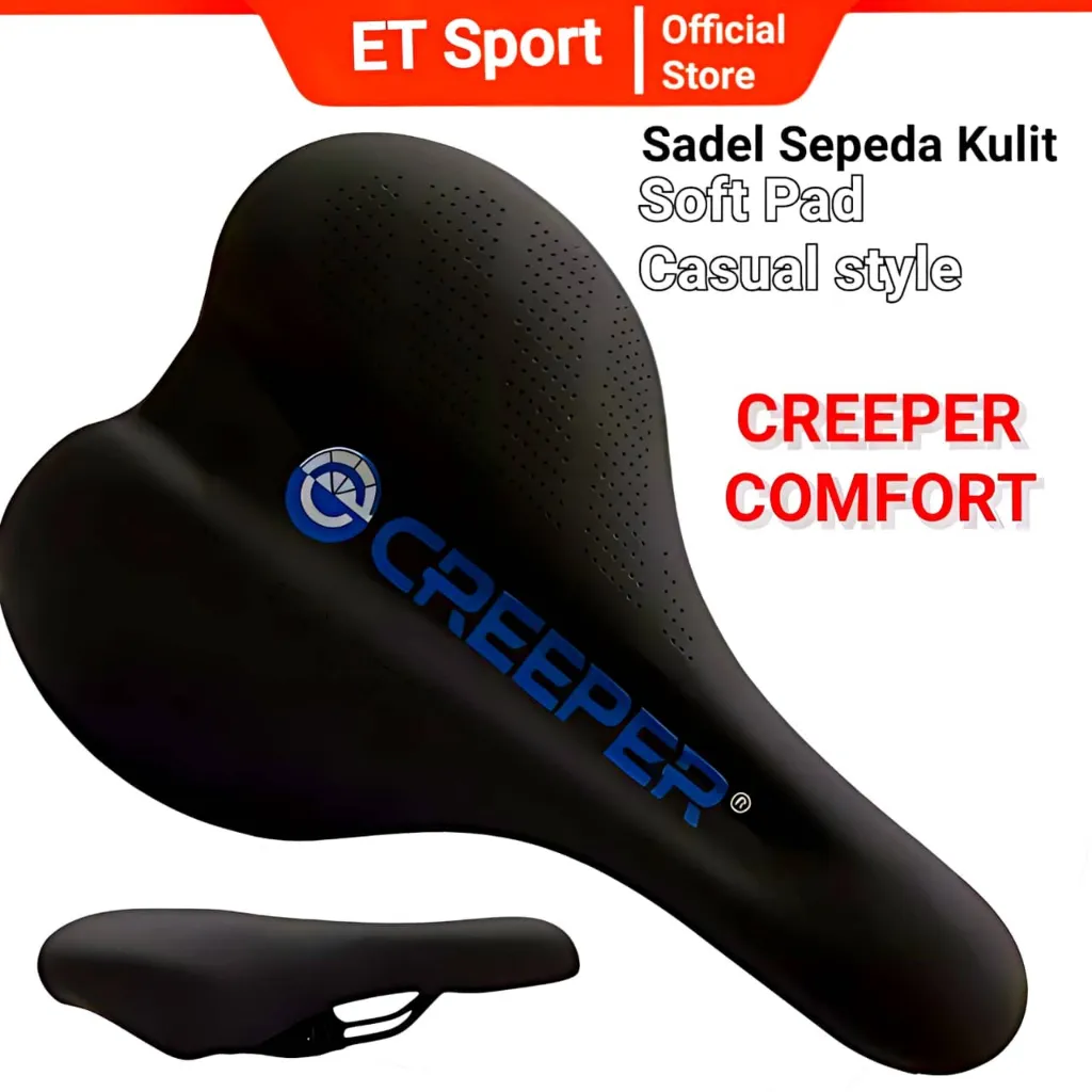 CREEPER Sadel Jok Sepeda PVC Leather Foam Empuk Saddle MTB Roadbike BMX Static Elektric Comfort