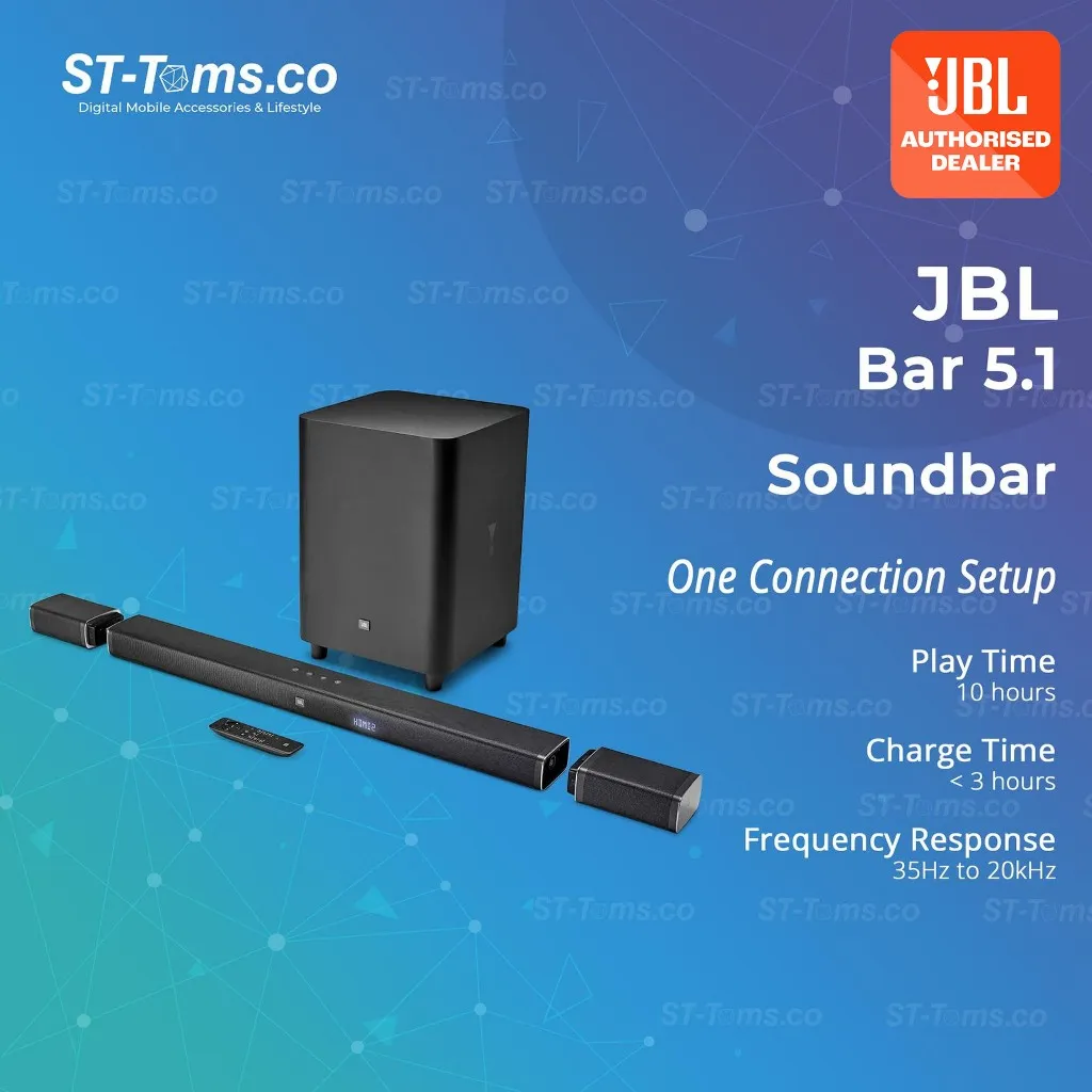 JBL Cinema Bar 5.1 Channel 4K Ultra HD Soundbar Speaker System