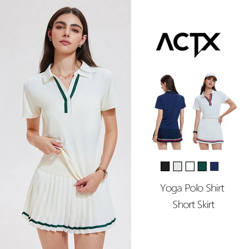 [ACTX] Tennis Sport Set / Set Polo Shirt + Rok Celana (Dijual Terpisah)& Skort Olahraga Tennis Wanita Cocok Padel