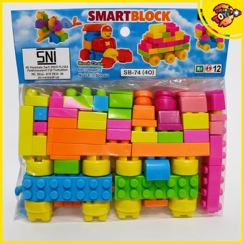 Dirakids Toys Mainan Anak 1 PACK ISI 40 PCS DIY Building Block Robot Mobil Blok Susun Puzzle