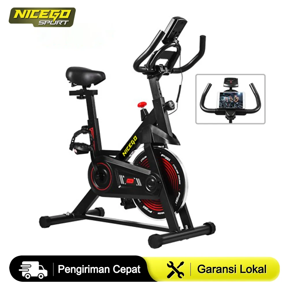 NICEGO SPORT Sepeda Statis Spinning Bike 4kg Roda Gila Exercise Bike Adjustable Seat Alat Fitness