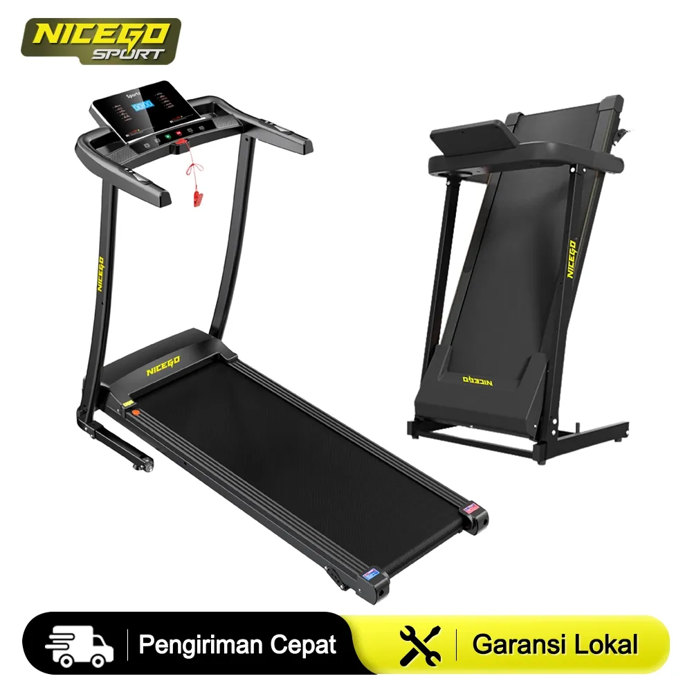 NICEGO SPORT Smart Treadmill Treadmill Elektrik 12KM/h 2.5HP Speaker Musik Mobile Sports APP Alat Fitness