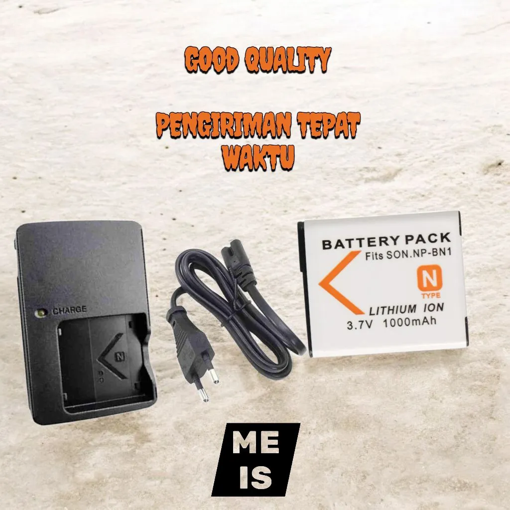 Charger & Baterai Sony DSC W310 W320 W330 W570 W510 W530 W560 W570 W690 W610 W630 W620 W650 - Carger Casan Battery Batre