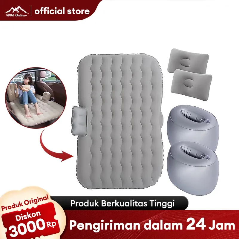 WTHB Outdoor Matras Kasur Angin Mobil /Indoor Outdoor Dengan Pompa Bantal  Car Air Bed Ukuran 135 x 85 x 45 cm