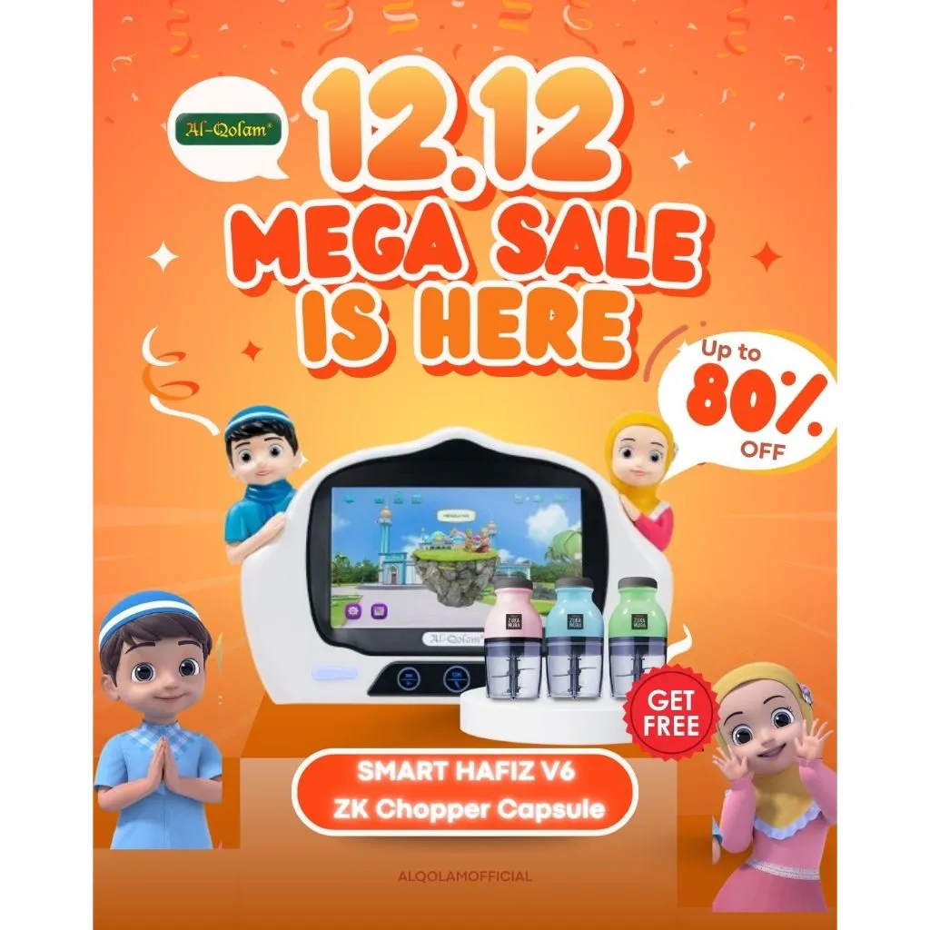 Smart Hafiz V6 Bundling Smartbook/ USB/Drawing Board/ZK Chopper/LIbbens Pisau Pink-Purple