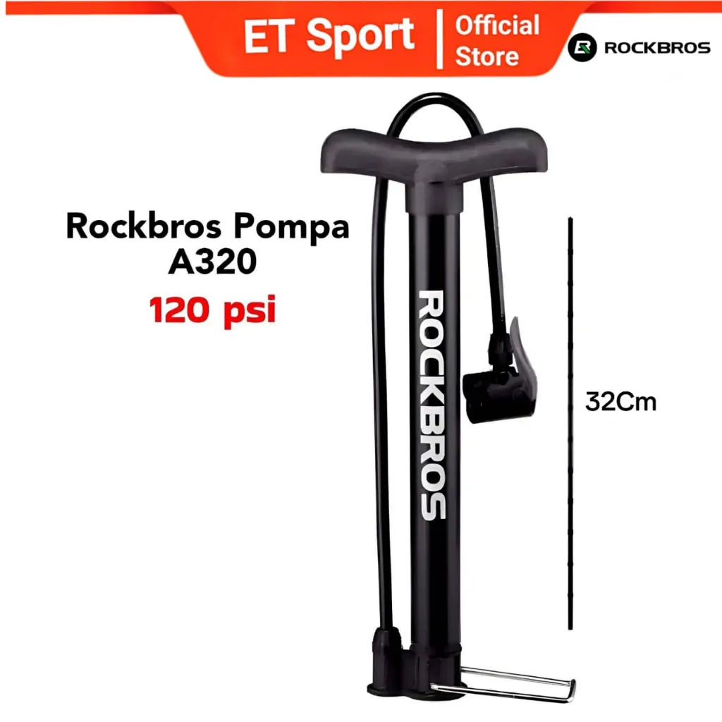 ROCKBROS Pompa Ban Sepeda Motor Bola A320 120 psi Bike Air Pump Alluminuim