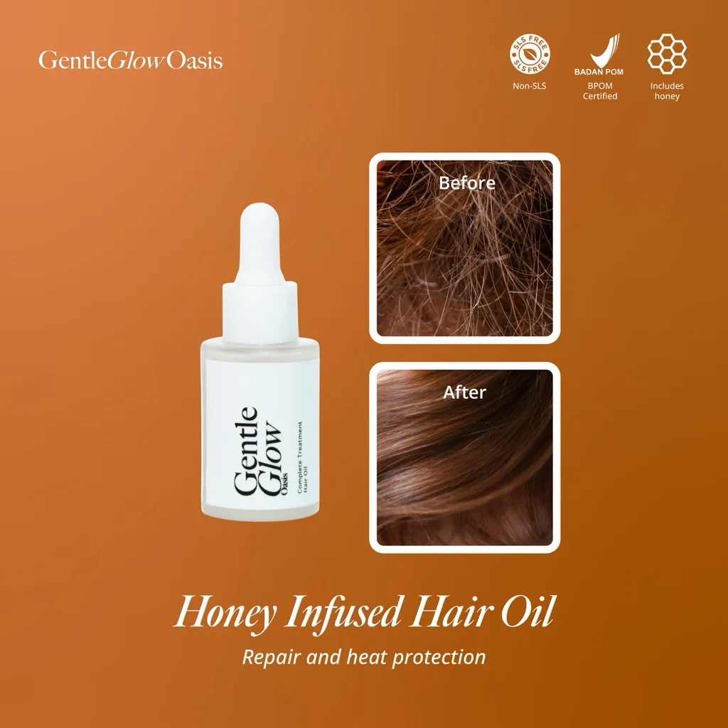 Gentle Glow Oasis Complete Treatment Hair Oil 30ml - Heat Protectant