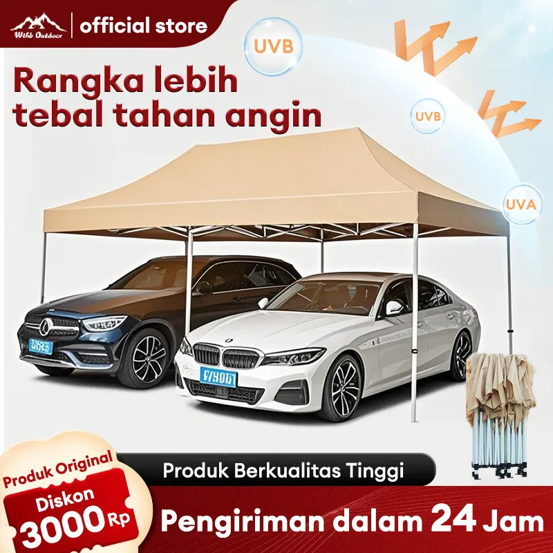 WTHB Outdoor Tenda Jualan 2x2 3x3 Tenda Lipat Tenda Bazar Outdoor Tenda Gazebo 1300D Tenda Jualan Pameran Dagang