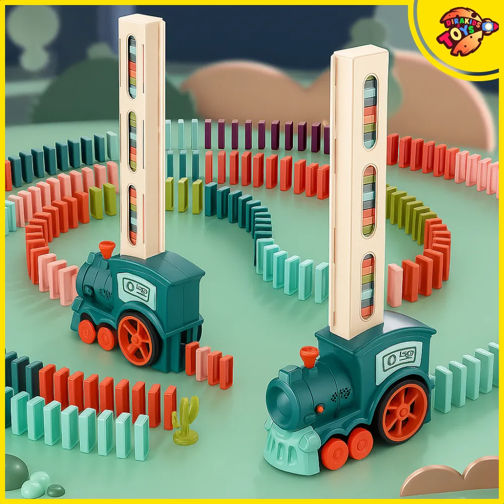 Dirakids Domino Train Mainan Edukasi Anak Mainan Anak Anti Patah