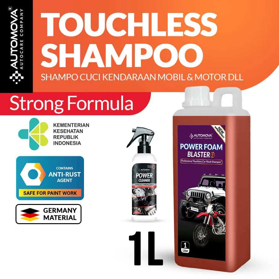 AUTOMOVA - Touchless Shampoo Motor Mobil Tanpa Gosok Power Foam Blaster 1 Liter