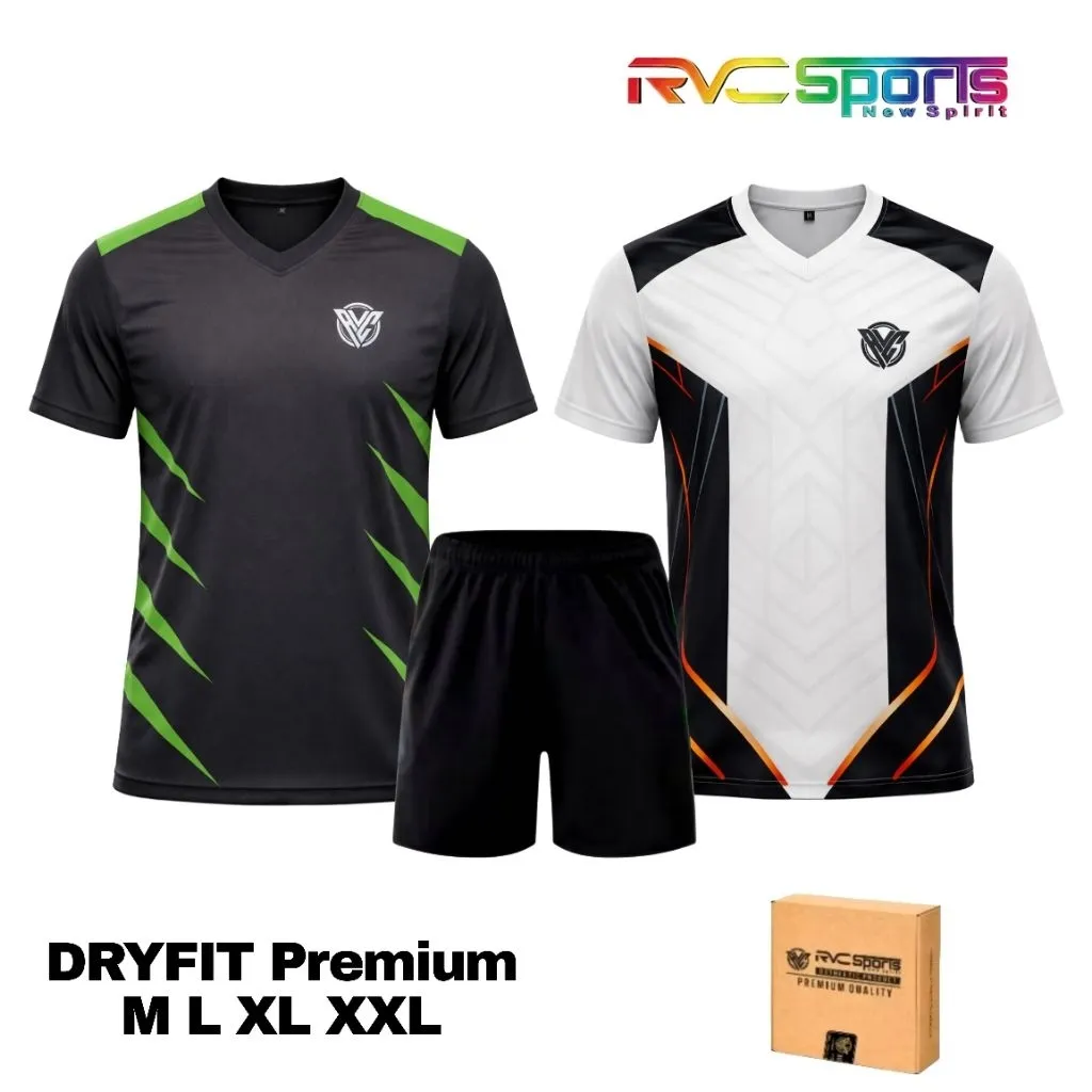 RVC Sports Official Paket Baju Olahraga Pria Dryfit Get 1 Free 2 2 Kaos 1 Celana Sport