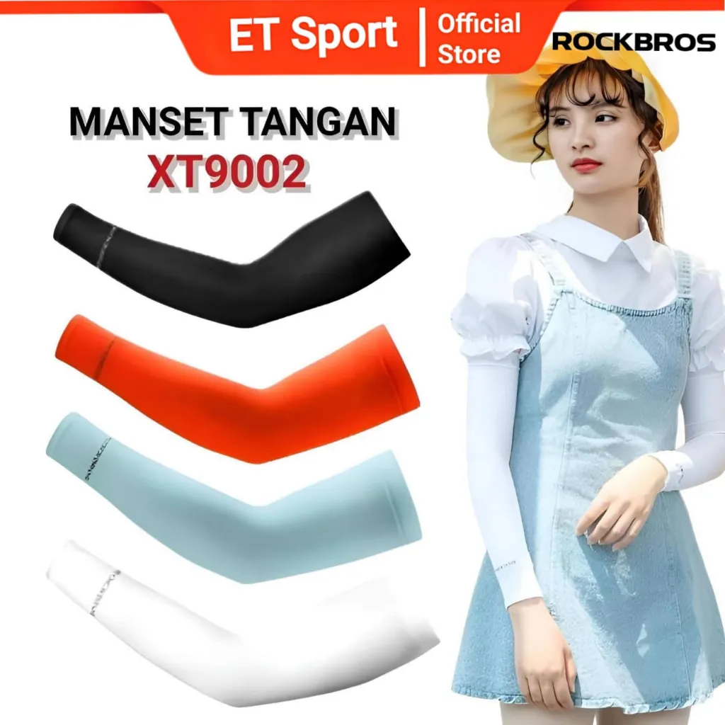 ROCKBROS Manset Tangan Sepeda Anti UV XT9002 ARM Sleeve Pria Wanita Olahraga Lari Outdoor