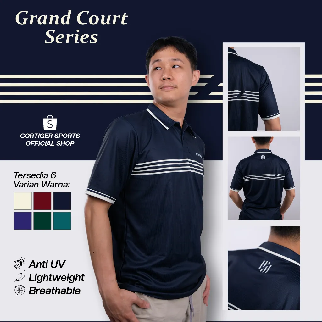 Cortiger Grand Court Series - Jersey Padel Pria / Jersey Tenis Pria / Kaos Tenis / Kaos Padel / Baju Olahraga Pria / Jersey Premium Pria