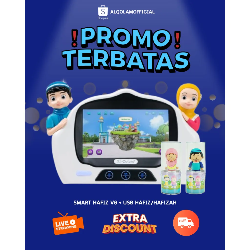 (SPESIAL IBUKALIEF_)PROMO BUNDLING TERBATAS!!! Smart Hafiz V5/6/Hafiz Q +  Usb/Hafiz Card/Hafiz/Hafizah Junior