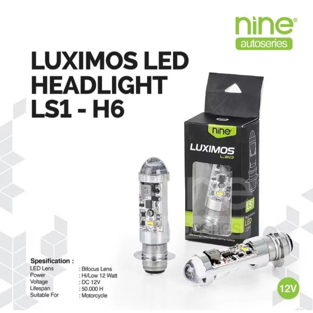 LUXIMOS Lampu Utama Motor LED Laser H6 Super Terang Putih Kuning Supra Matic Bebek Universal - LS1