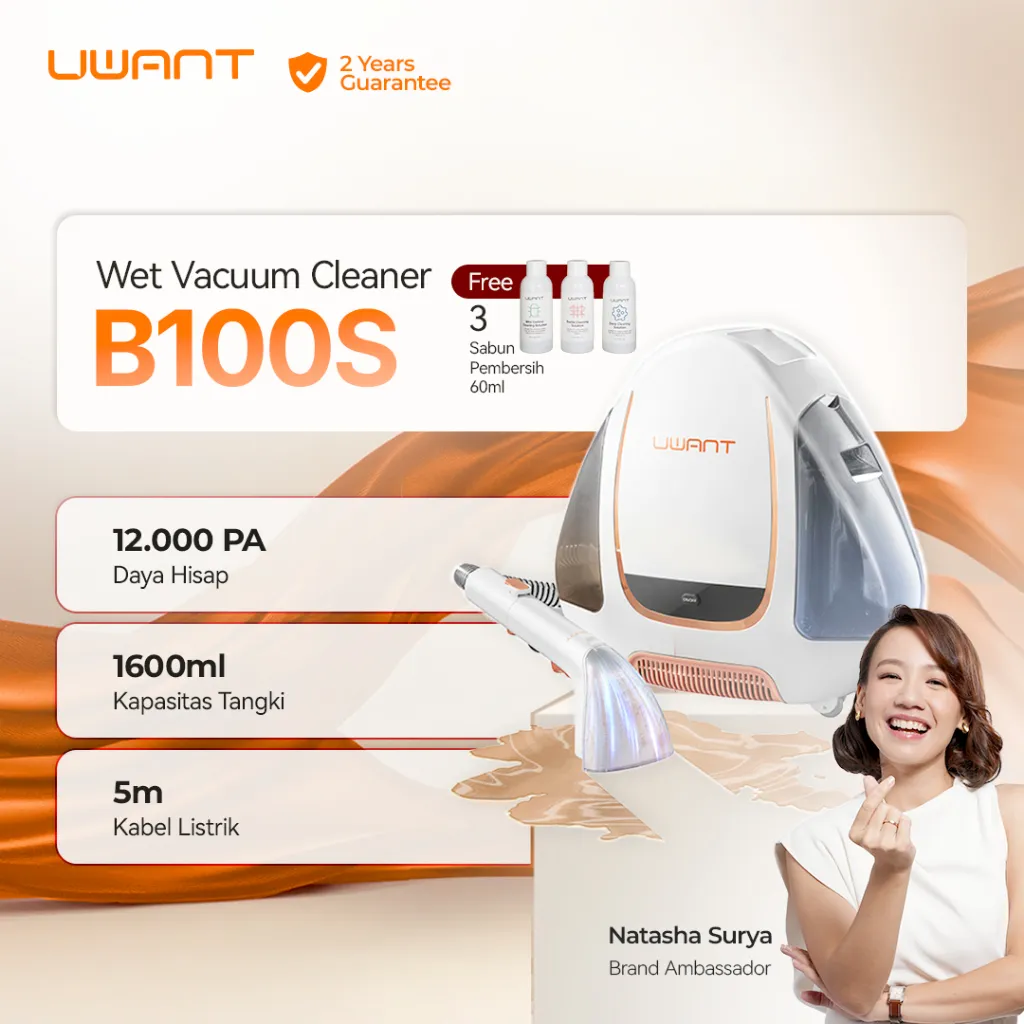 UWANT B100S 12Kpa Suction wet Vacuum Cleaner Spot Cleaner Mesin Pembersih Kain Multifungsi Karpet Fabric Sofa Dan Kasur