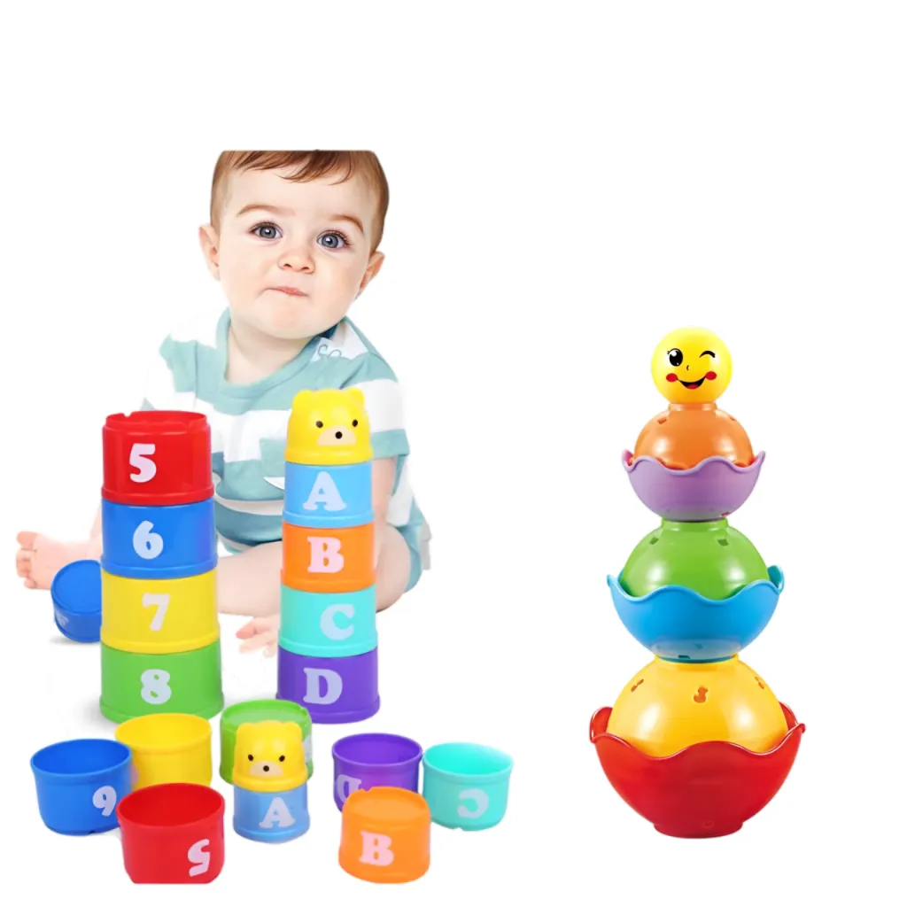 Dirakids Mainan Edukasi Anak Gelas Susun Stimulasi Motorik Halus Dan Memahami Instruksi Dasar , Mainan Toddler Umur 1-4 Tahun