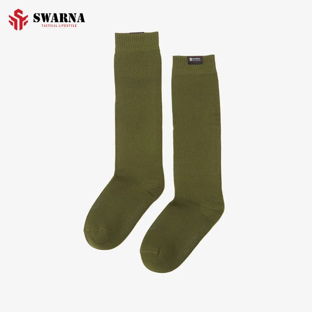 SWARNA TACTICAL - WATERPROOF DUTY SOCKS - KNEE LENGTH OD GREEN - KAOS KAKI ANTI AIR - KAOS KAKI PRIA