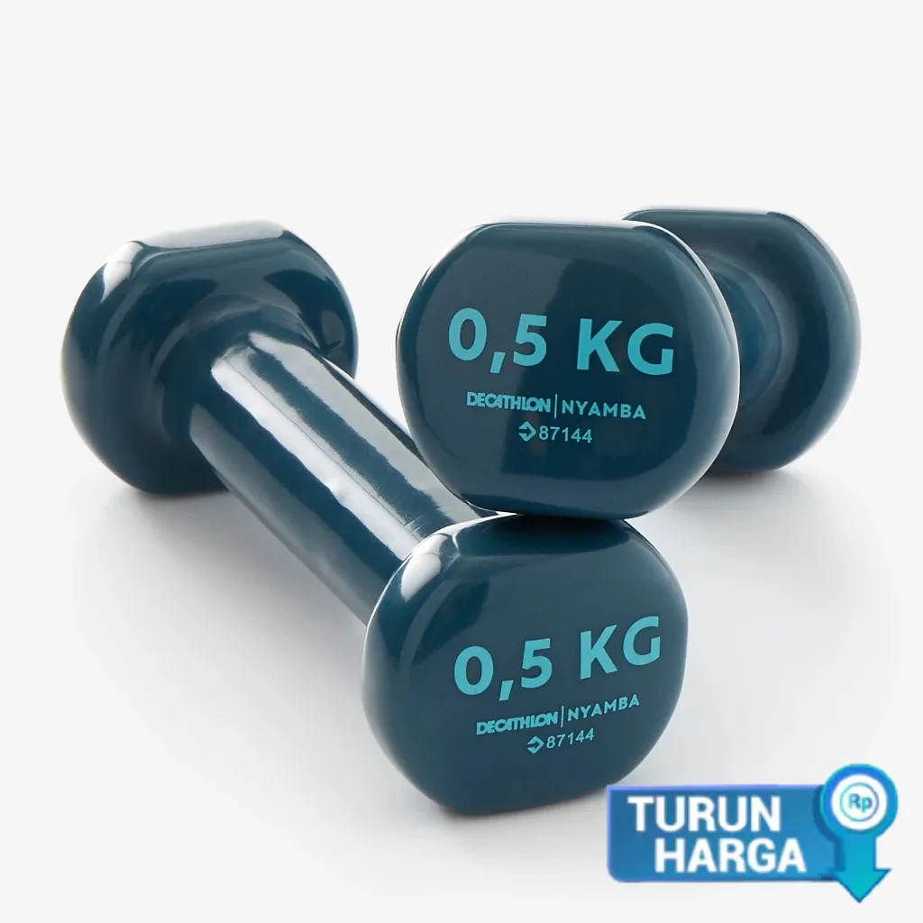 Decathlon NYAMBA Dumbell Fitness Sepasang 0.5 kg Hijau Tua - 8336570
