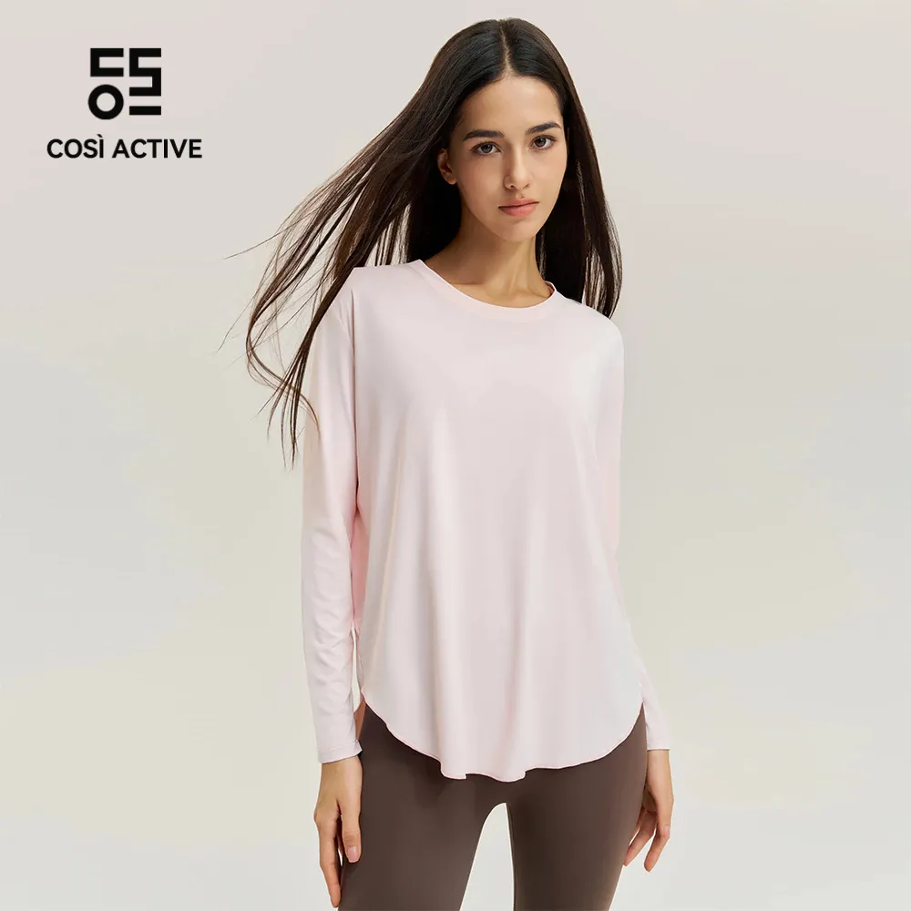 COSI ACTIVE Kaos Baju Atau Atasan Olahraga Wanita Lengan Panjang Kaos Long Sleeve T-Shirt Yoga oversize