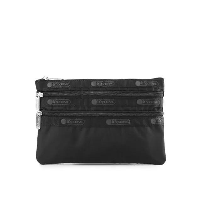 LeSportsac 3-ZIP COSMETIC In RECYCLED BLACK L7158R086F22