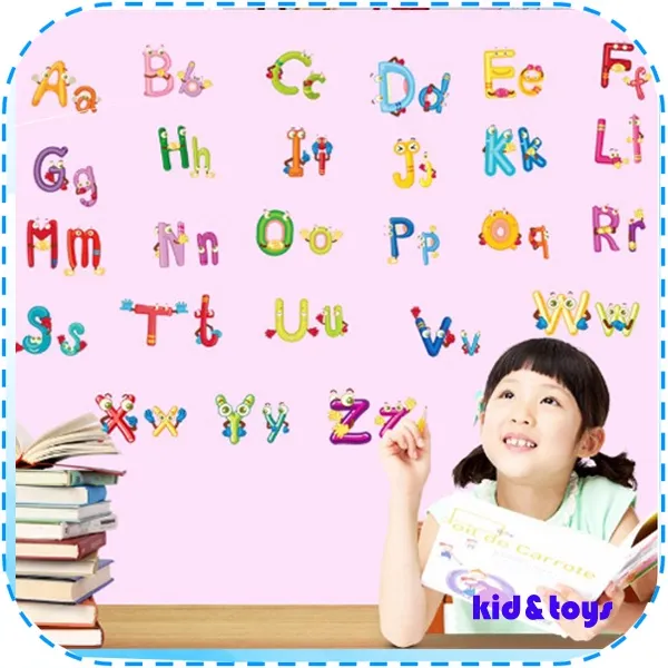 1 set Stiker Dinding Wallsticker Huruf Abjad Stiker Kereta Huruf Letter Train Wall Sticker Kamar Anak
