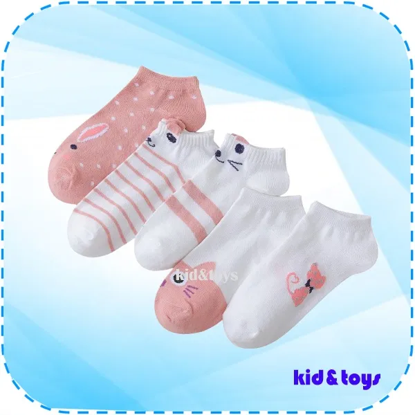 Kaos Kaki Anak perempuan Kaos Kaki Pendek Semata Kaki Kaos Kaki Motif Kucing