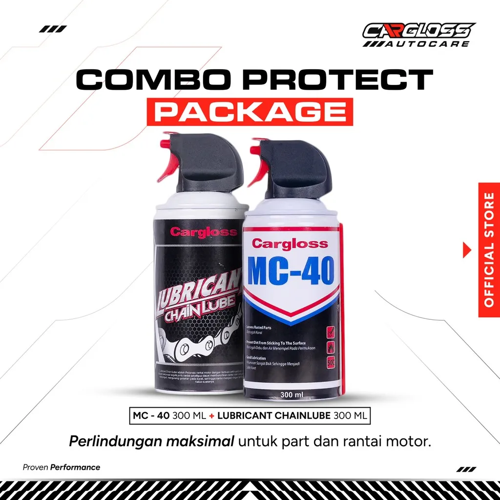 Paket Perawatan Motor – Chain Lube 300ml + MC-40 Anti Karat 300ml