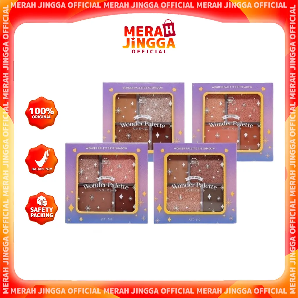 Just Miss Wonder Palette Eye Shadow BPOM 5 g 4 Warna Makeup Mata | Merah Jingga Official