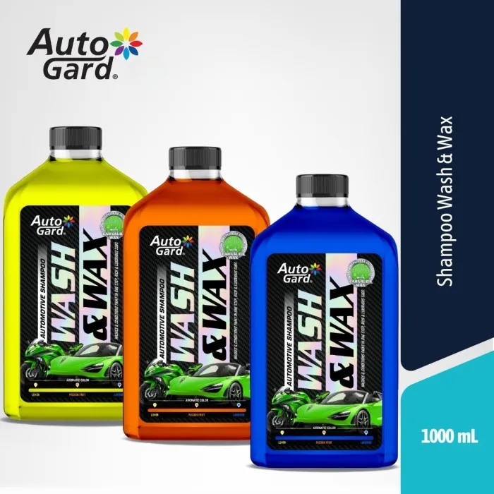 AutoGard Wash & Wax Shampo Shampoo Sampo Sabun Cuci Mobil Motor Cairan Kental Busa Foam Wangi