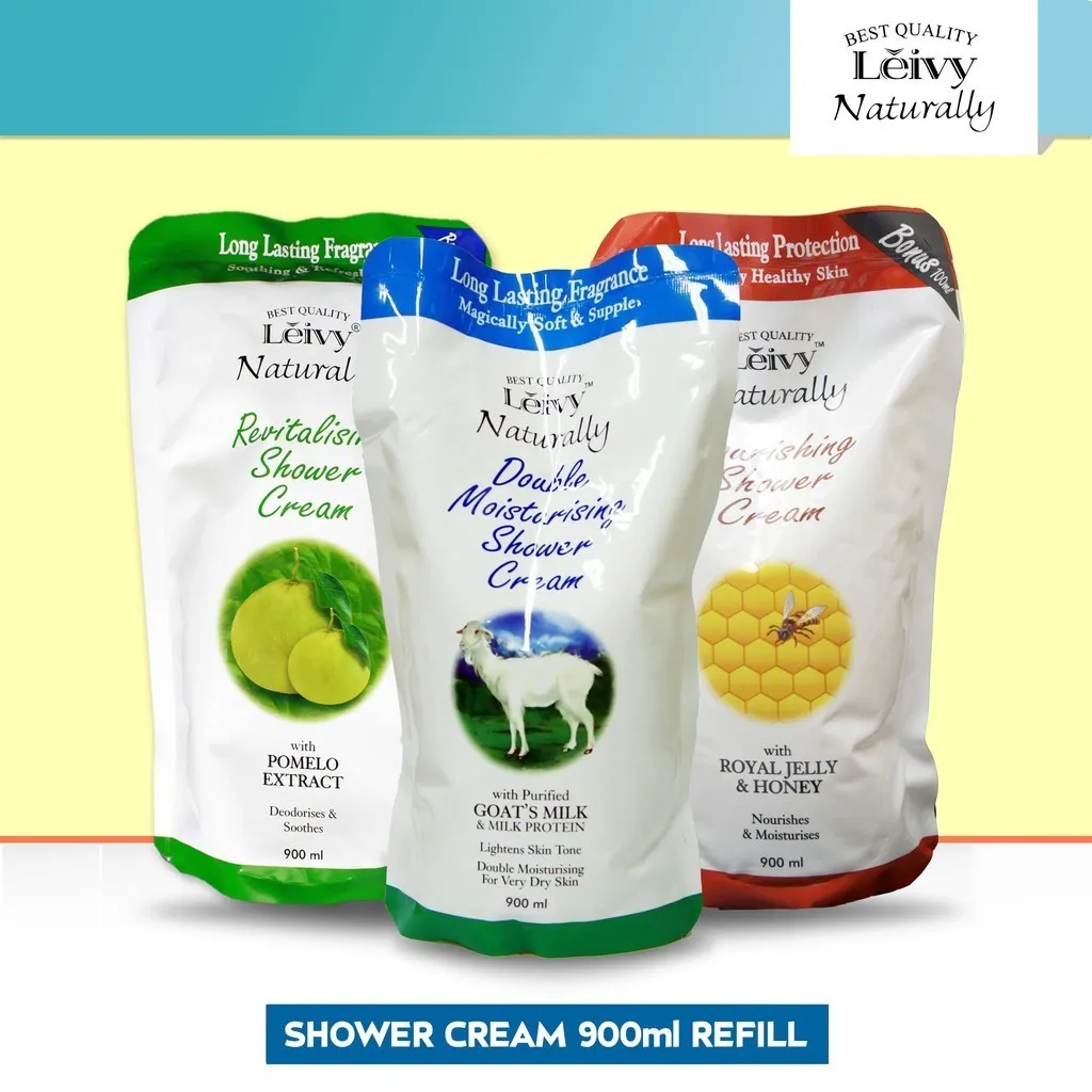 All Varian Leivy Shower Cream 900ml - Sabun susu kambing